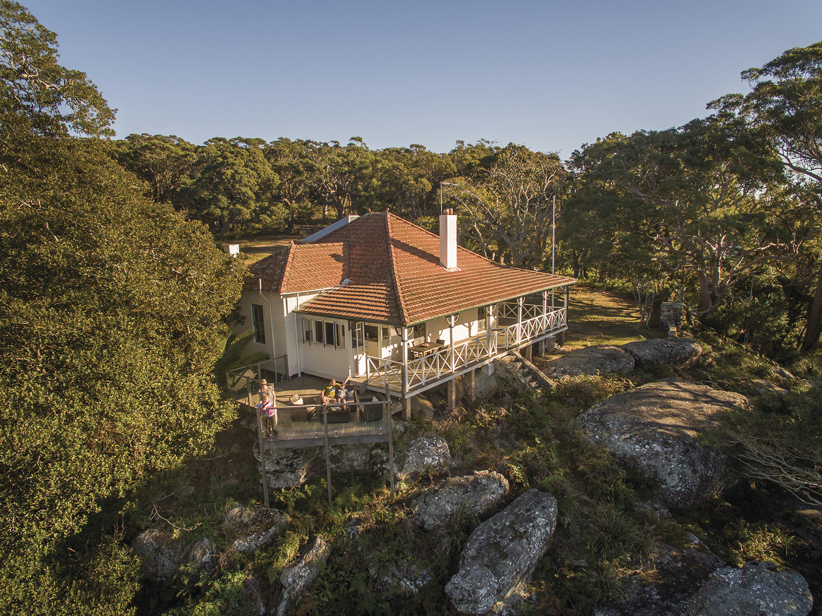 Aerial of Hilltop cottage, Royal National Park. Photo: John Spencer/DPIE