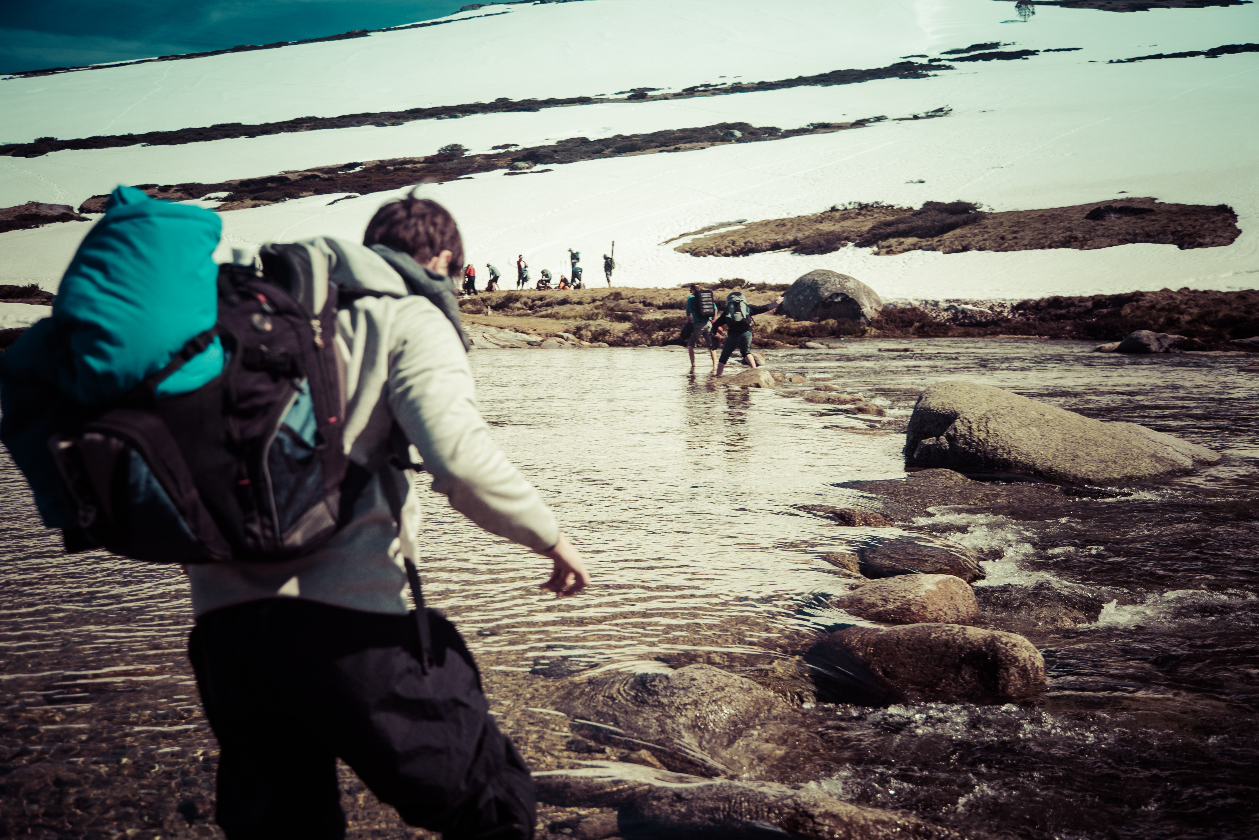 Group of hikers, Kosciuszko National Park. Photo: Daniel Parsons/DPIE