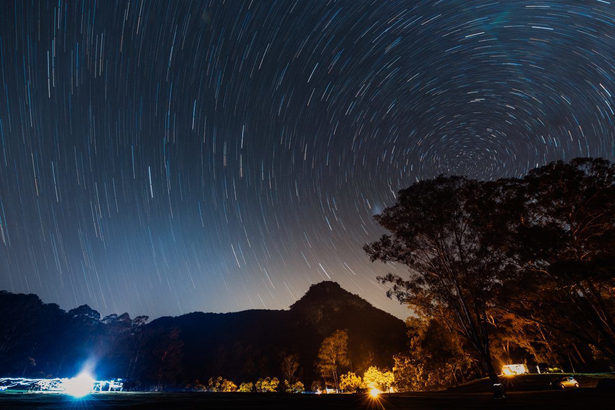 Campground under the stars in a NSW national park. Photo: Adrian Mascenon