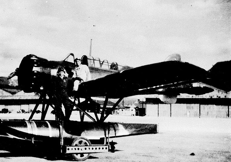 An historical image of the Nobuo Fujita seaplane which flew over Sydney on a reconnaissance mission in 1942. Photo: DCCEEW