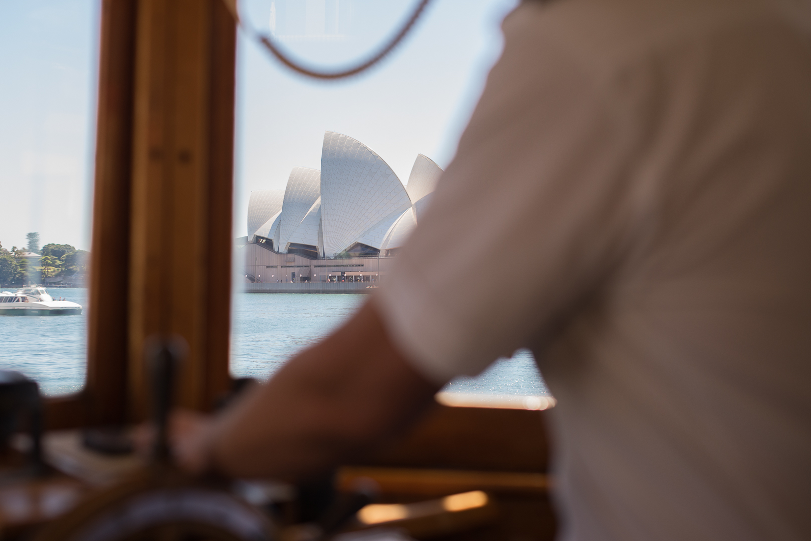 View of the Sydney Opera House from a Sydney ferry
