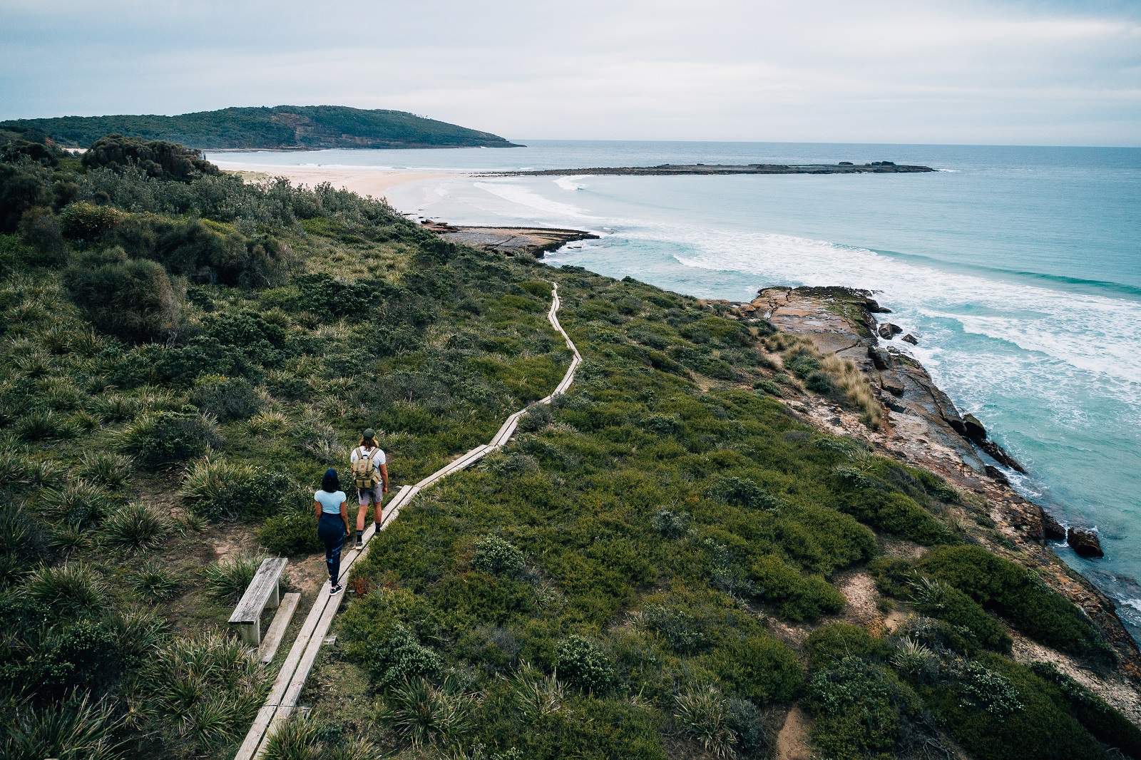 Walking towards Pretty Beach in Murramarang National Park. Photo credit: Melissa Findley/DPIE