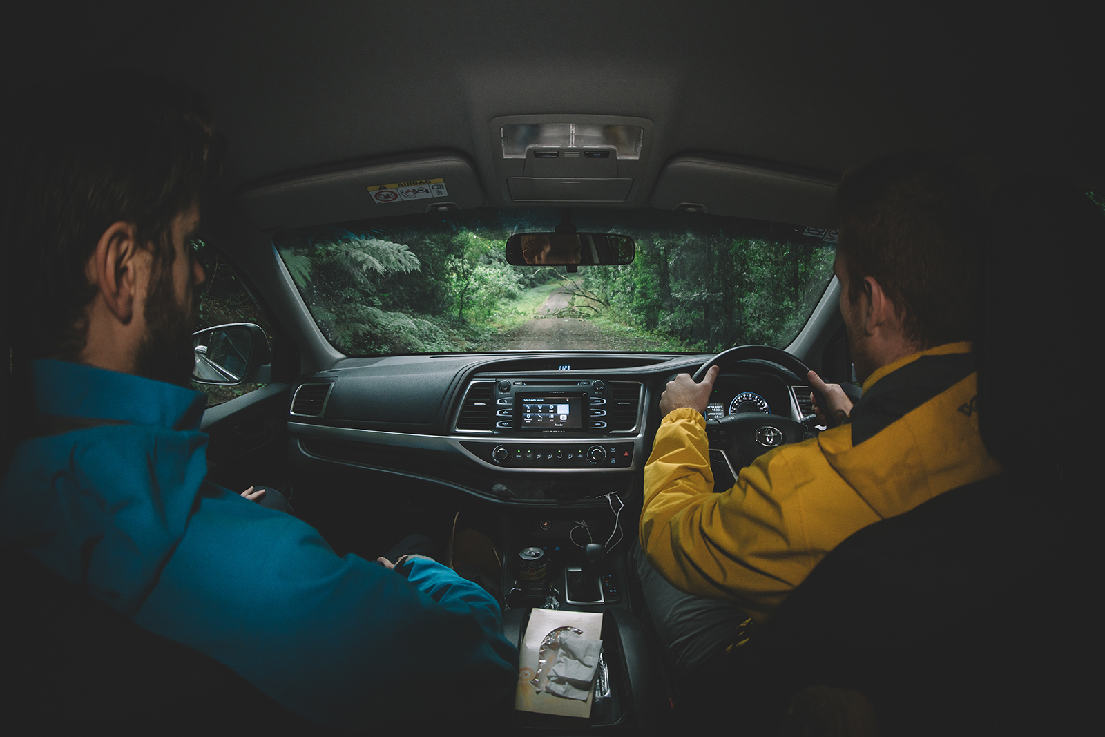 People driving through Border Ranges National Park. Photo credit: Branden Bodman/DPIE