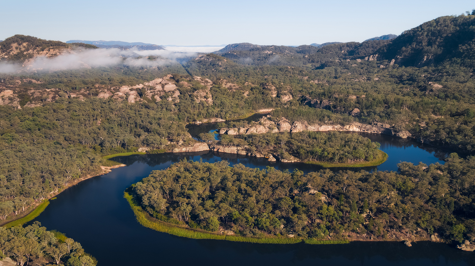 Aerial view of Wollemi National Park. Photo Credit: Daniel Tran/DPIE