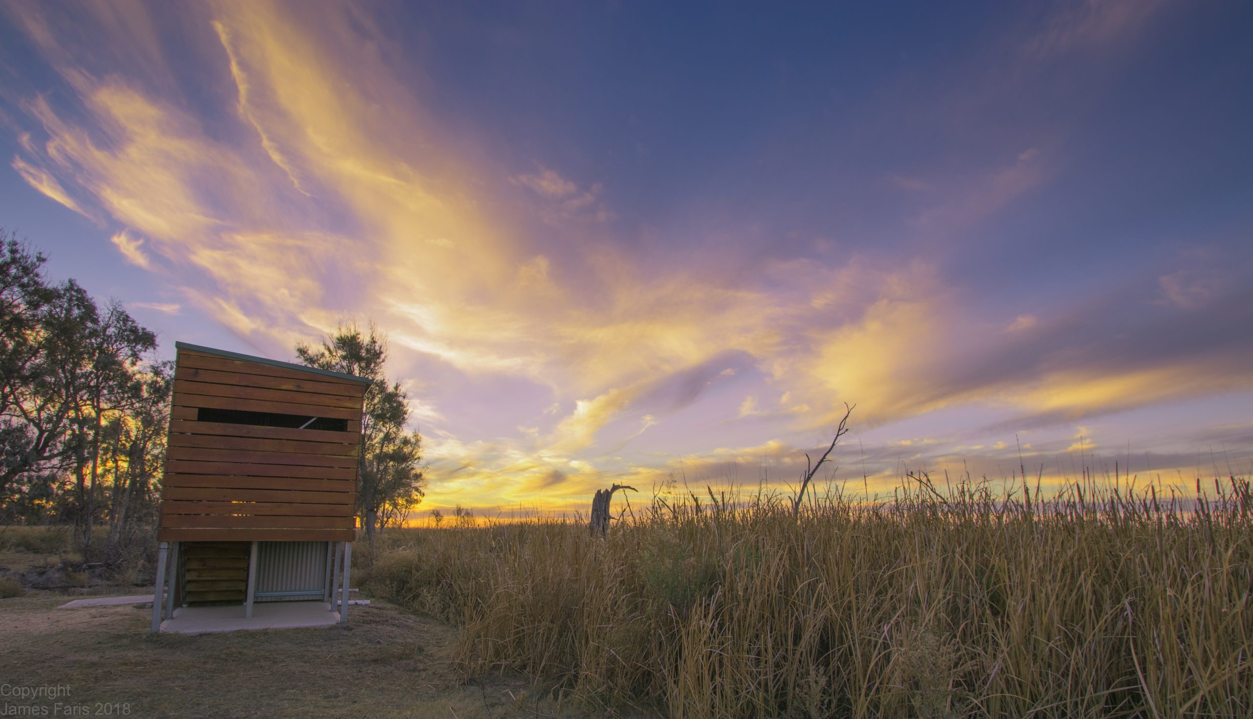 Birdhide, Geyndit Wetland State Conservation Area. Photo credit: James Faris / DPIE