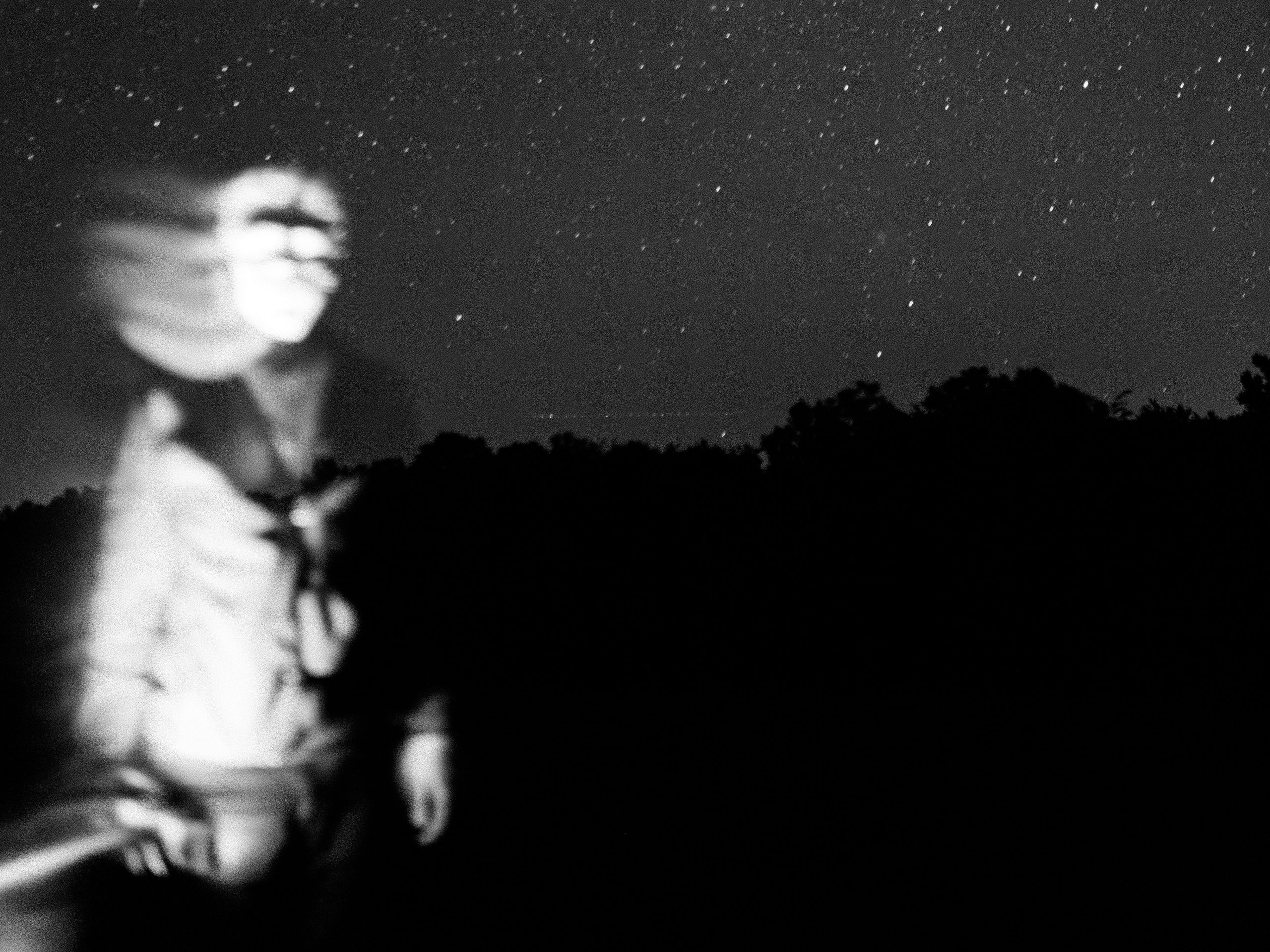 Outline of man in light. Photo: Andrew Neel via Pexels