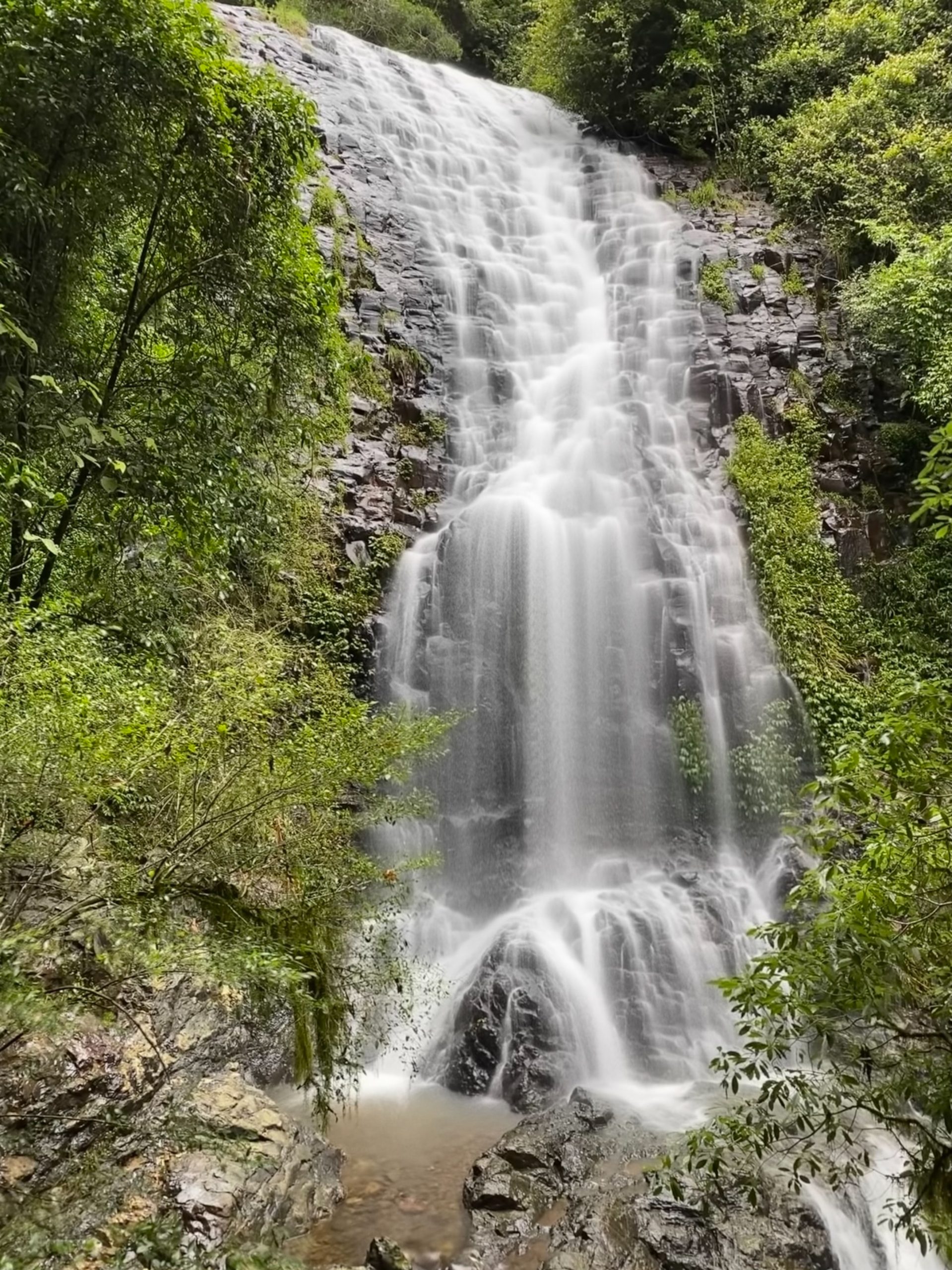 Waterfall using the Live Photo functionality in iphone to create long exposure. Photo: © Tim Ashelford