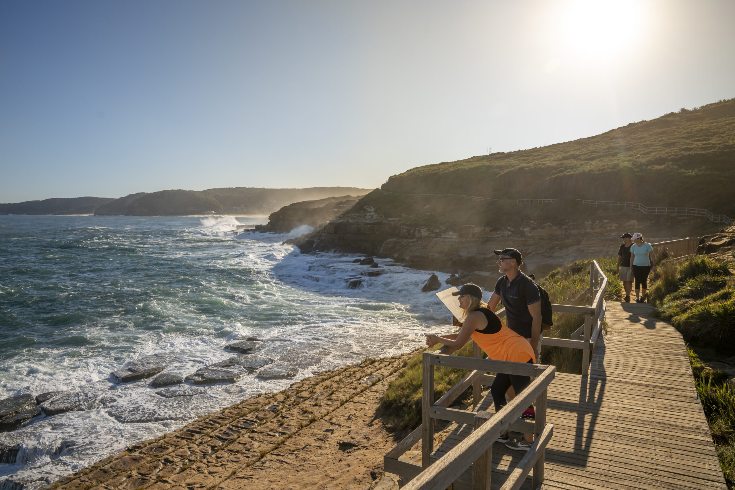 People on the Bouddi Coastal walk, Bouddi National Park. Photo credit: John Spencer / DPE