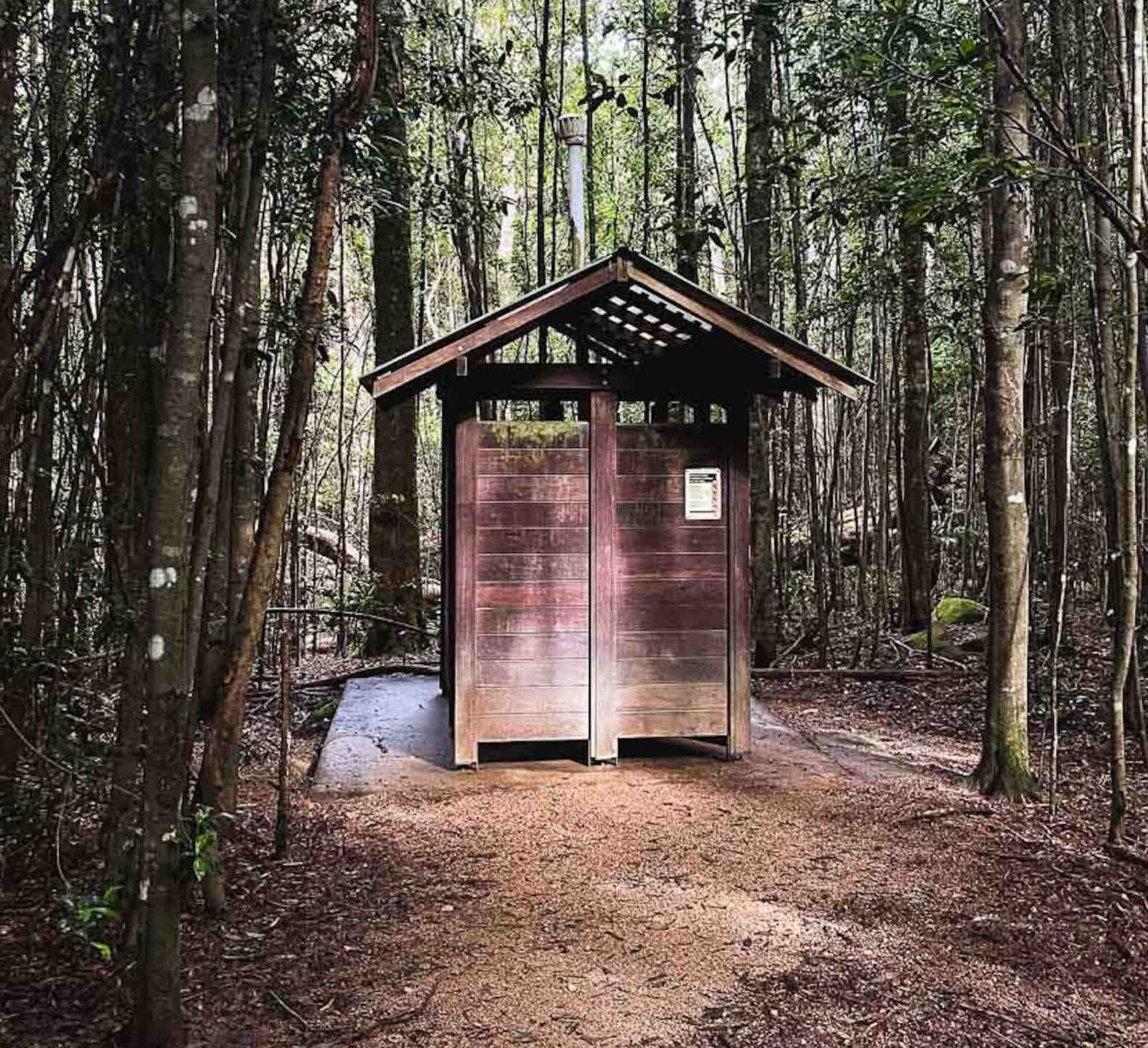 Outdoor toilet at Bellbird Campground, Walshpool National Park, Photo credit: Tim Ashelford / DPE