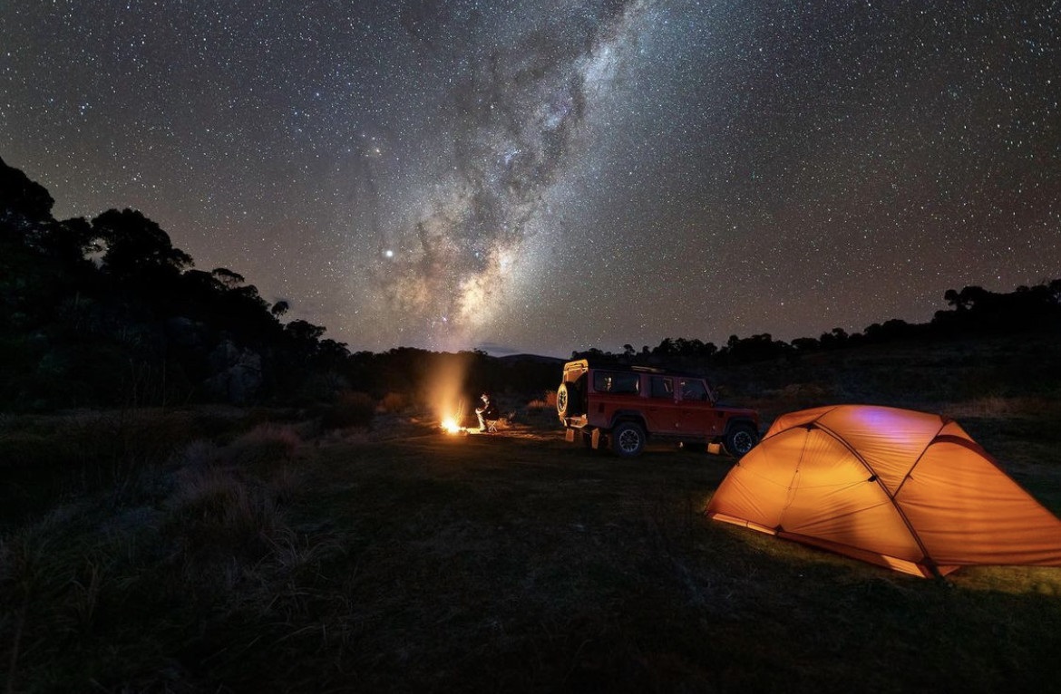Camping under the stars in Kosciuszko National Park. Photo creidt: Ryan Heldoorn/DCCEEW