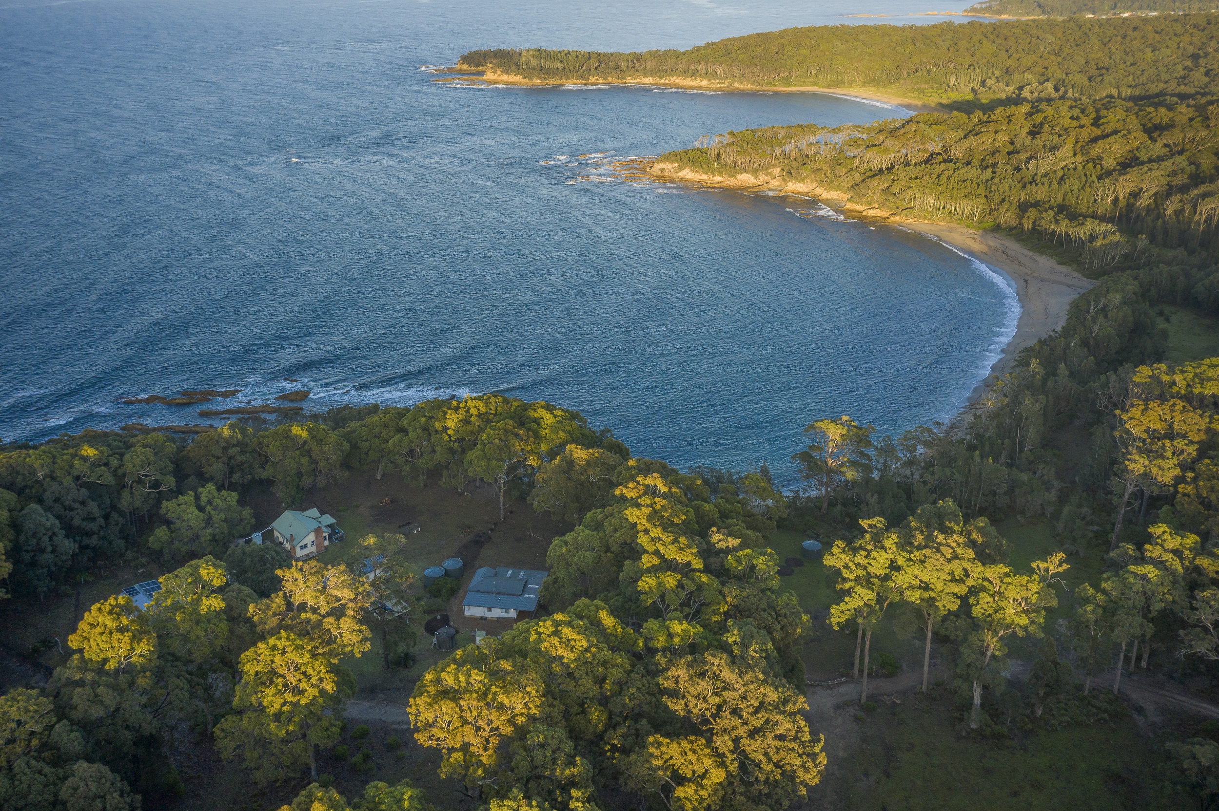 An aerial veiw of Judges House. Photo credit: John Spencer/DCCEEW