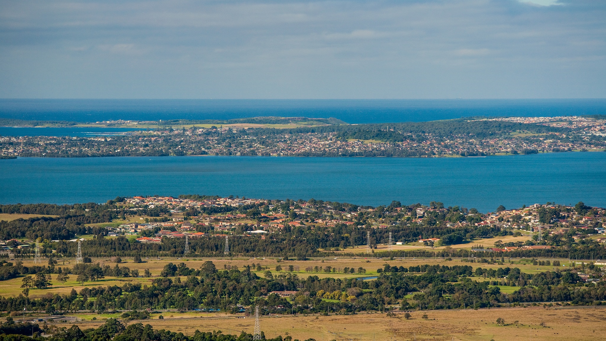 Views of the Illawarra from Mount Kembla lookout featuring ocean-side villages. Photo: Nick Cubbin/DCCEEW © DCCEEW