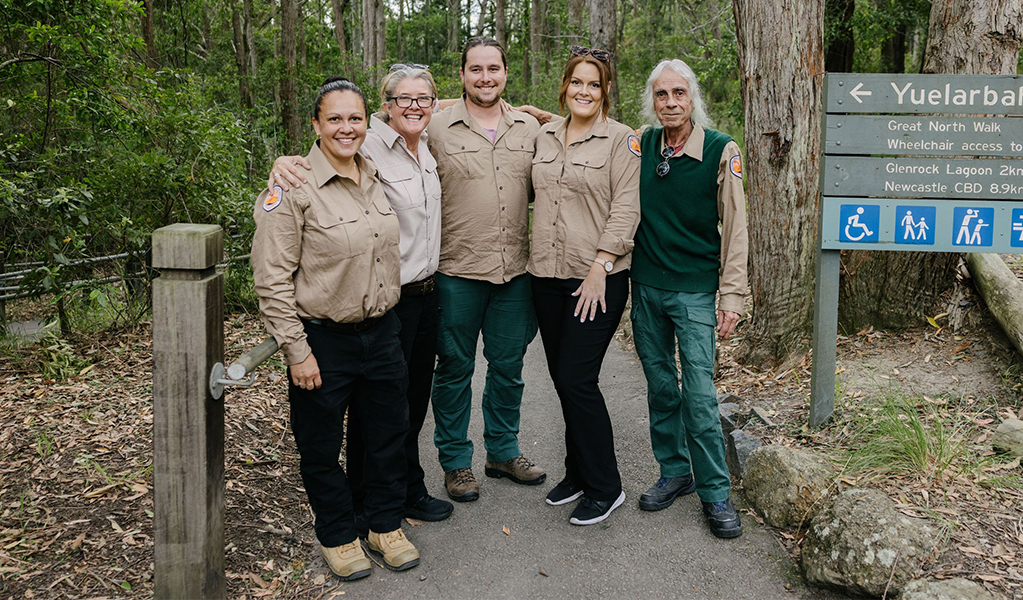 NSW National Parks staff at Glenrock State Conservation Area. Credit: Zain Kruyer / DCCEEW &copy; Zain Kruyer