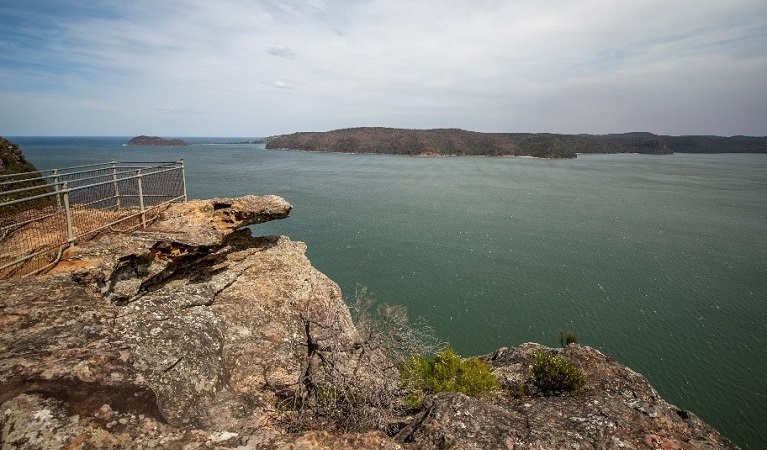 A lookout on the Patonga to Wondabyne walking track with views over the water. Credit: John Spencer &copy; DPIE