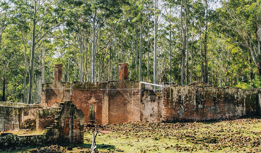 The Innes Ruins Historic Site near Port Macquarie. Credit: Jay Black &copy; DCCEEW
