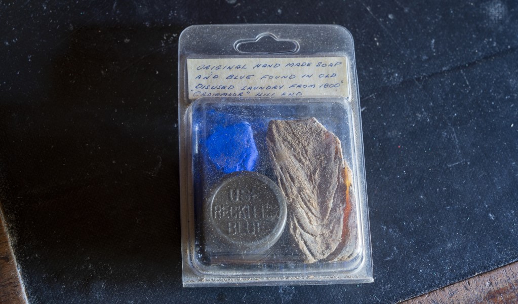 Original blue and laundry soap from the 1800s found at Craigmoor House in Hill End Historic Site. Photo: John Spencer &copy; DPE