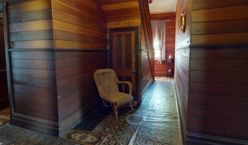 The cupboard under the stairs at Craigmoor House in Hill End Historic Site. Photo: John Spencer &copy; DPE