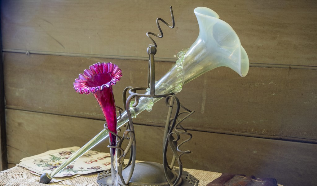 An epergne in the Juliet room at Craigmoor House, Hill End Historic Site. Photo: John Spencer &copy; DPE