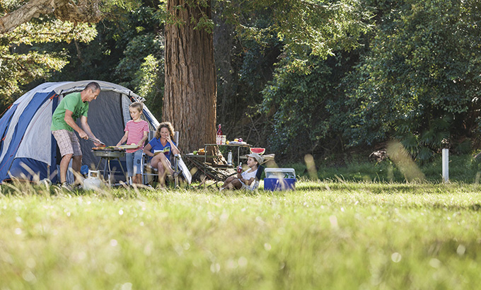 The Basin campground, Ku-ring-gai Chase National Park. Photo credit: David Finnegan &copy; DPIE