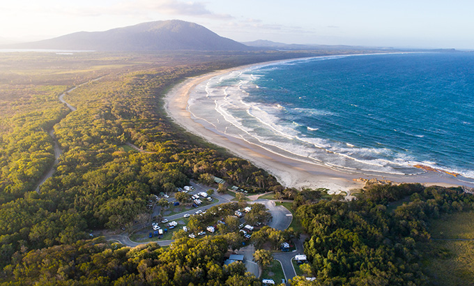Diamond Head campground, Crowdy Bay National Park. Photo credit: Robert Mulally &copy; DPIE