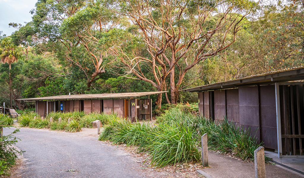 The shower and toilet blocks at Bonnie Vale campground. Credit: John Spencer &copy; DCCEEW