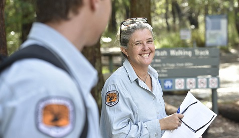NPWS guides at Glenrock State Conservation Area, 2019. Photo: Adam Hollingworth: Hired Gun &copy; DPIE 