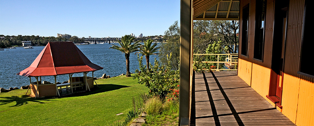 Loir's house and gazebo, Rodd Island, Sydney Harbour National Park. Photo: K McGrath