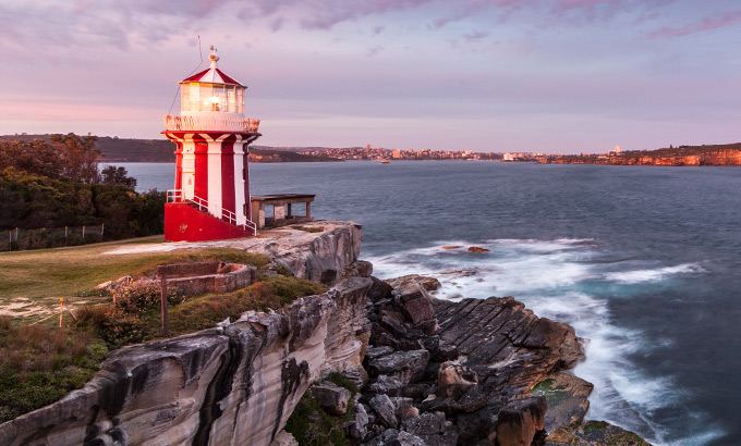 View of Hornby Lighthouse at South Head, Sydney Harbour National Park. Photo: David Finnegan/DPIE
