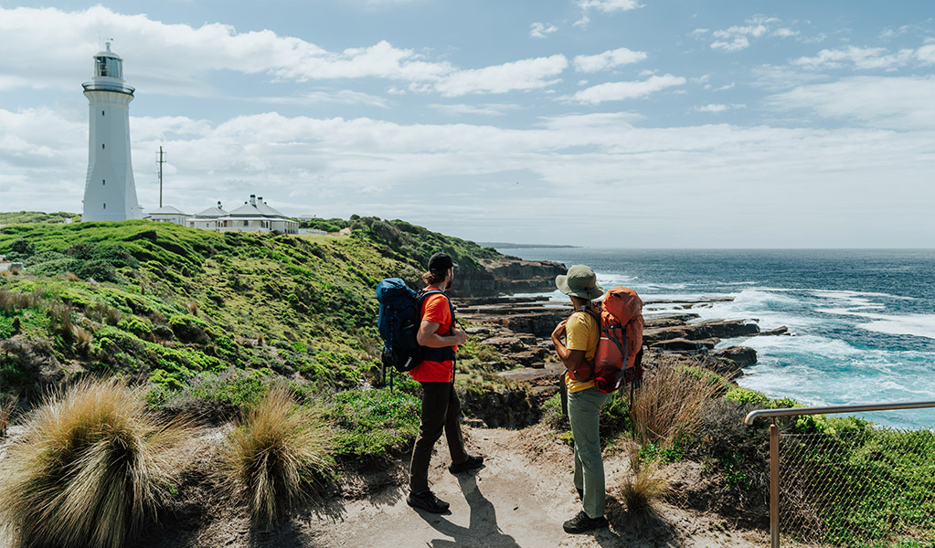 View of the lighthouse and ocean at Green Cape lookout. Credit: Remy Brand/DCCEEW &copy; Remy Brand