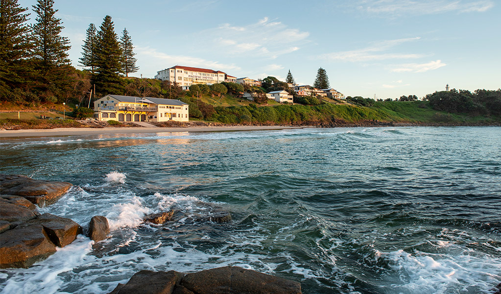 Sunrise at Yamba Beach. Credit: Destination NSW 