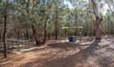 A sheltered barbecue beside a picnic table in a shady, forested patch at Jacks Creek picnic area. Credit: John Spencer &copy; DCCEEW