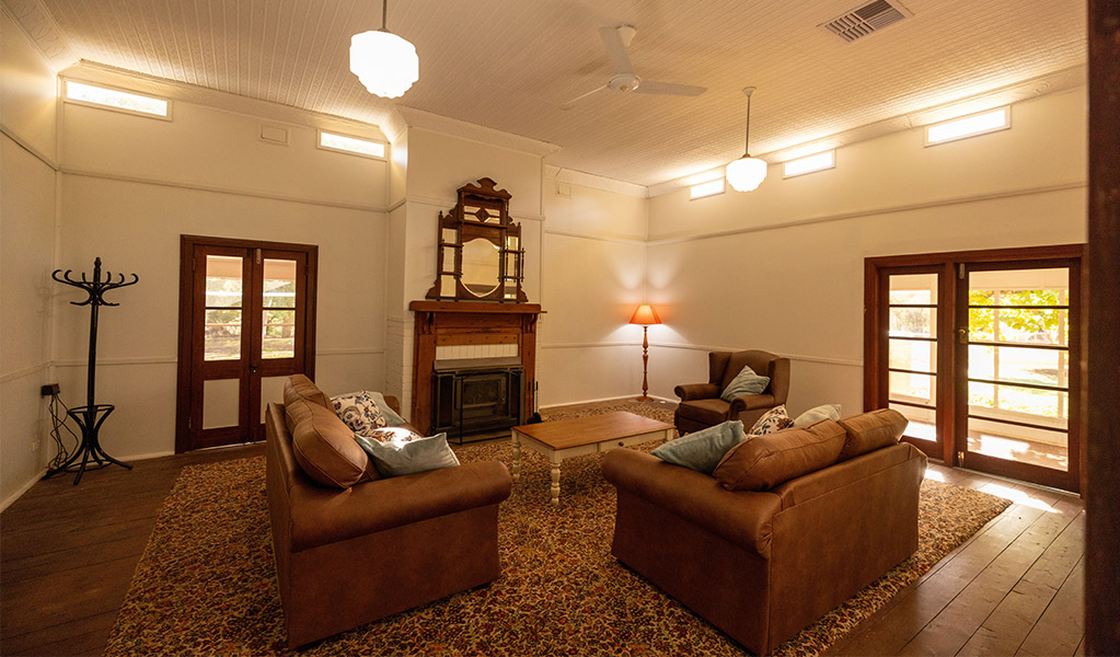 Lounge room, Hamilton Park Homestead. Credit: Andrew Hull &copy; DCCEEW