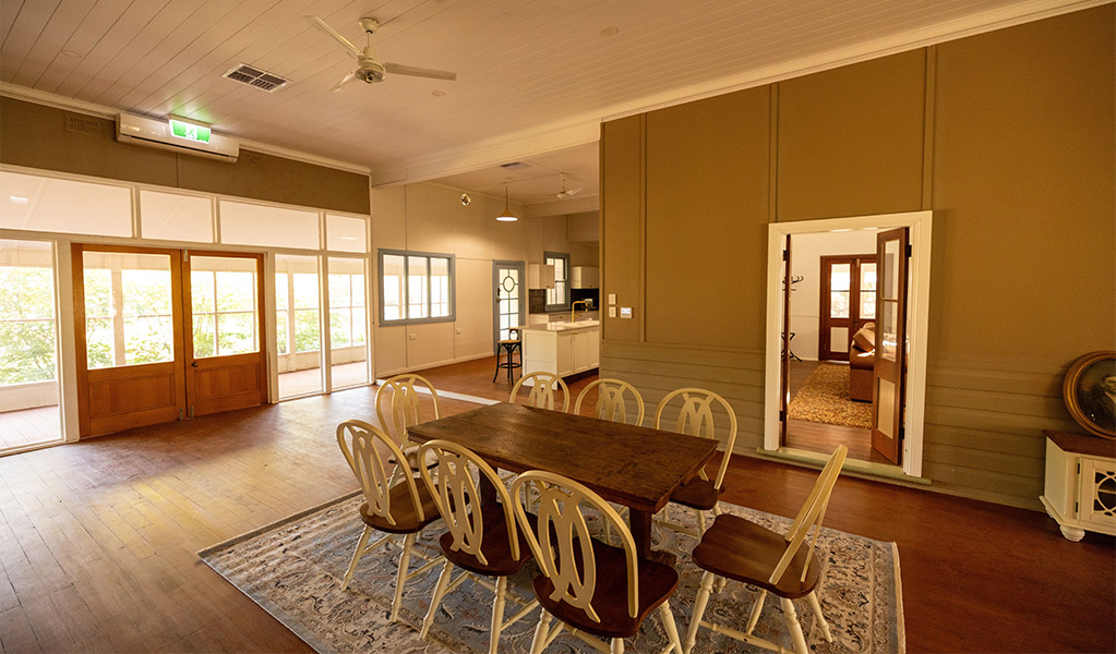 Dining area, Hamilton Park Homestead. Credit: Andrew Hull &copy; DCCEEW