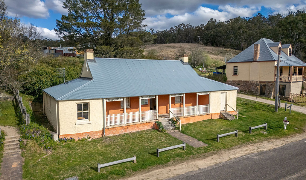 The Hartley Historic Site Visitor Centre and surrounding streets. Credit: John Spencer &copy; DCCEEW