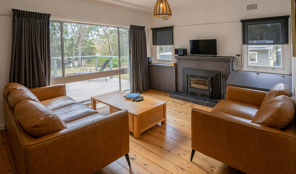 The living area at Yellow Rock Beach House. Photo: John Spencer &copy; DPIE