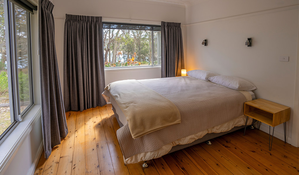 A bedroom in  Yellow Rock Beach House. Photo: John Spencer &copy; DPIE