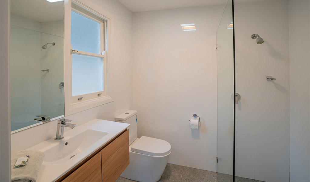 The bathroom at Yellow Rock Beach House. Photo: John Spencer &copy; DPIE