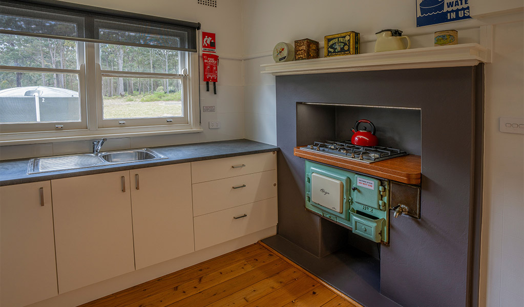 The kitchen at Yellow Rock Beach House. Photo: John Spencer &copy; DPIE