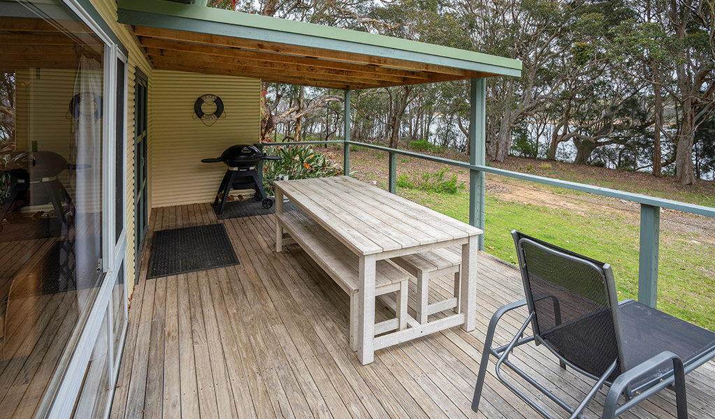 The verandah, Yellow Rock Beach House. Photo: John Spencer &copy; DPIE