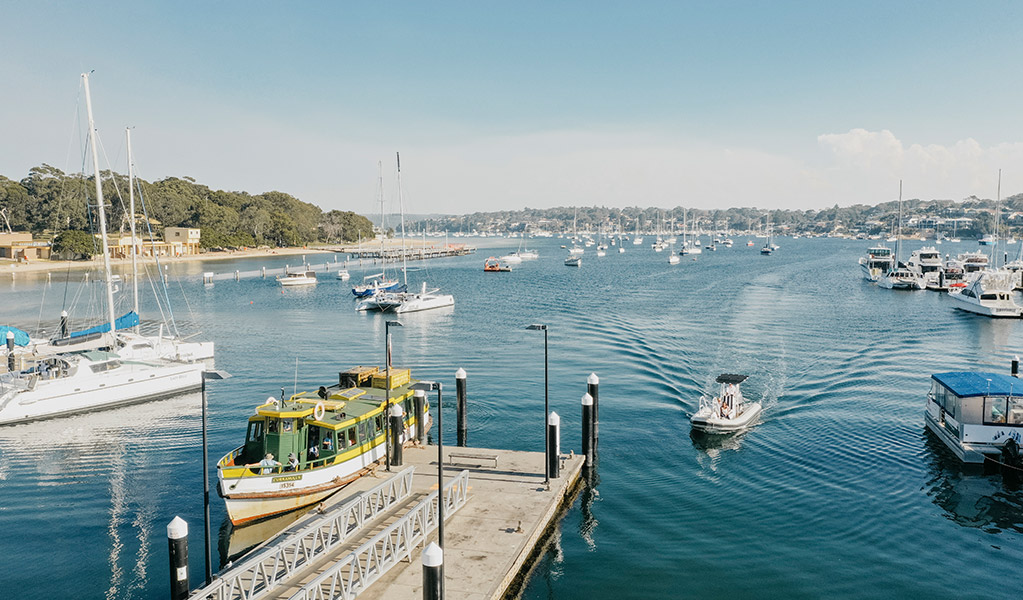 The Cronulla to Bundeena ferry returning to the Tonkin Street Public Wharf in Cronulla. Credit: Alexandra Adoncello &copy; Destination NSW