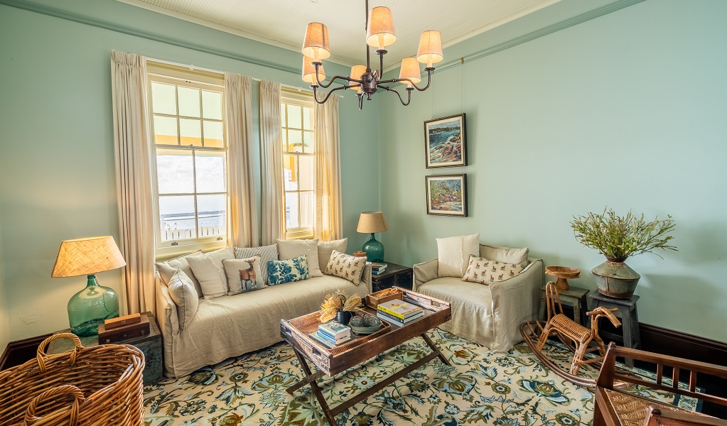 Living room, Cape Byron Assistant Lighthouse Keepers Cottages. Credit: John Spencer/DCCEEW