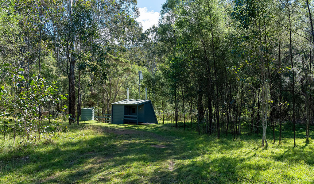 Toilet block at Blue Gums campground in Yengo National Park. Credit: Allan Chawner &copy; DCCEEW